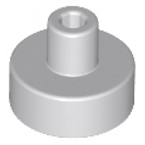 Tegel, Rond 1x1 met pin Light Bluish Gray